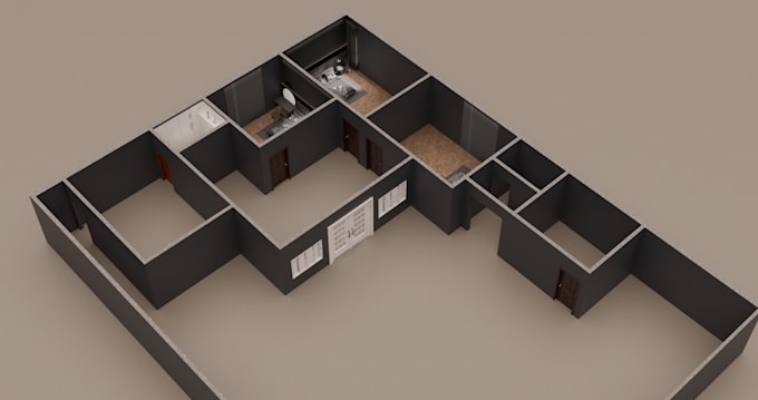 convert your 2d floor plan into a realistic 3d house model