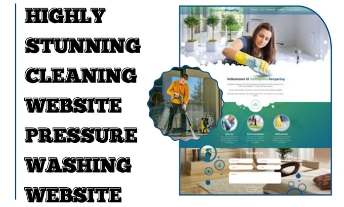 build cleaning website pressure washing website builder futuristic website