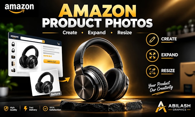 create, expand and resize product photos for amazon listing