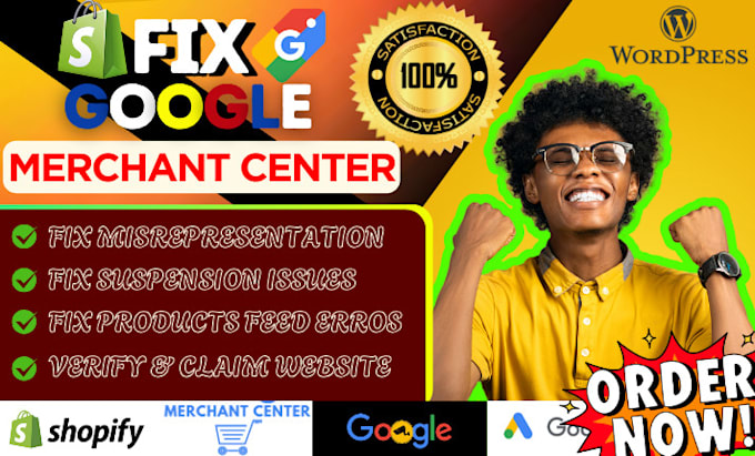 fix merchant center misrepresentation suspension and setup google shopping ads