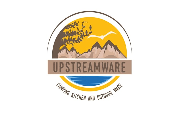 design a modern, creative camping and outdoor logo
