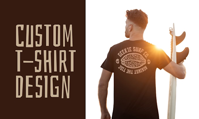 create vintage surf apparel artwork for your clothing line