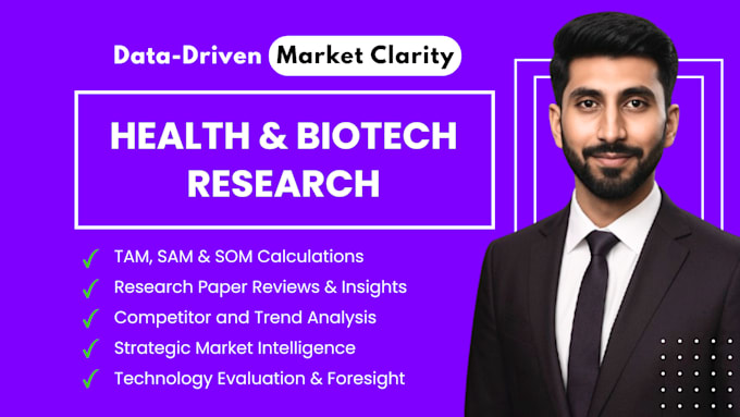 do professional healthcare, biotech, and pharmatech market research