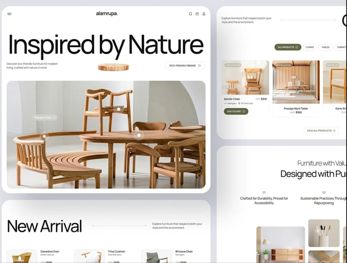 design a stunning, modern online store ecommerce
