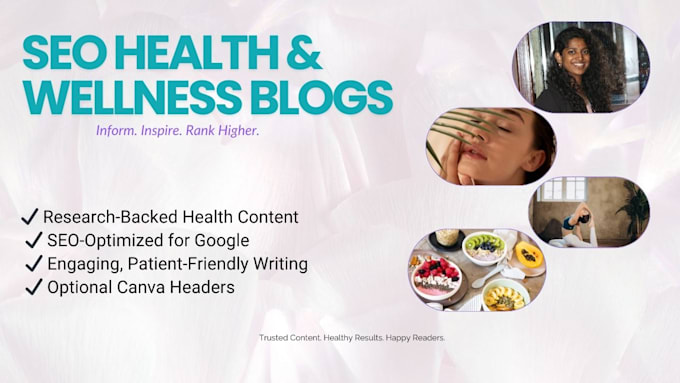 Write seo optimized health, wellness, and medical blog posts by Manasa ...