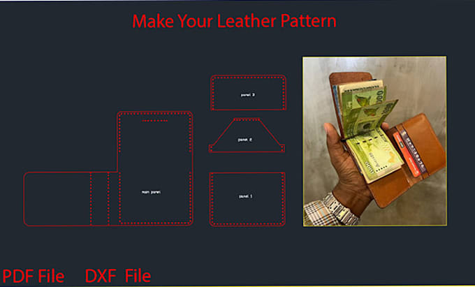 make customizing leather wallet ,bag ,card wallet, hand made leather pattern