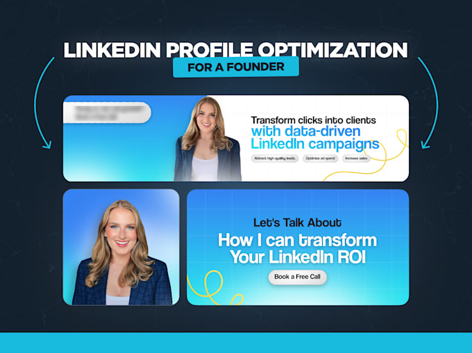 design a modern linkedin banner for personal branding