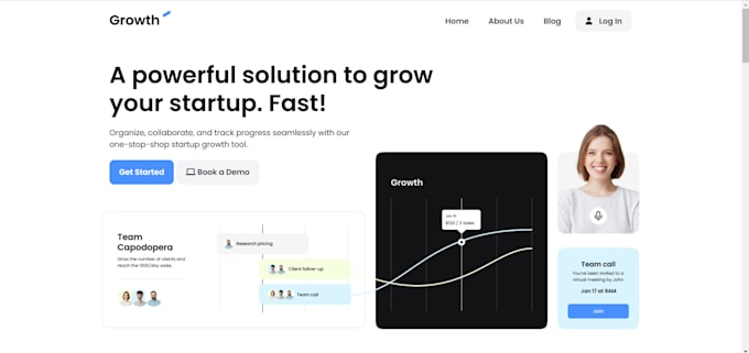 create modern HTML CSS website clean and responsive
