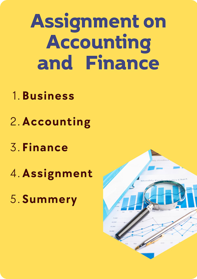 do assignment on accounting and finance,