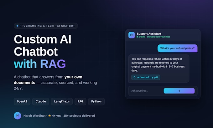build a custom ai chatbot with rag for your website or business