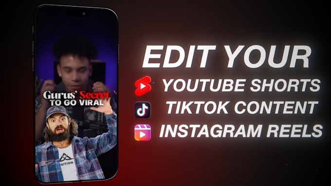 edit short form video for tiktok, reels and youtube shorts