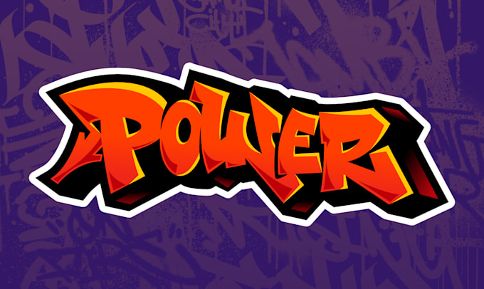 create custom graffiti and lettering unique style vector