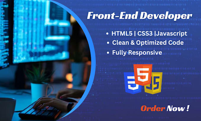 Develop a website using html css javascript by Mirabnasir | Fiverr