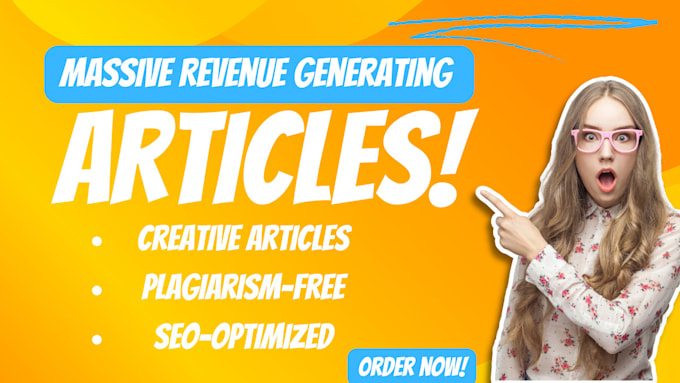 do creative SEO article writing and blog writing