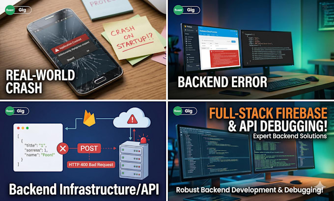 fix firebase, api integration and backend issues in your app