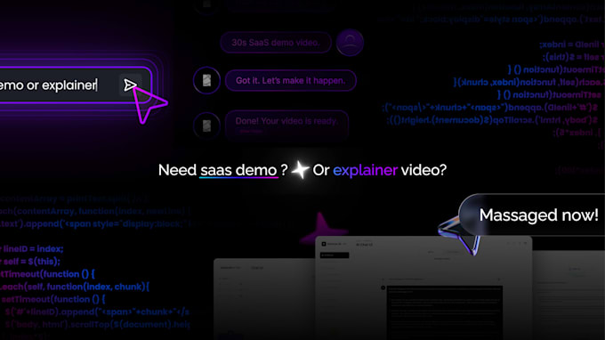 create saas demo and other saas videos of your saas
