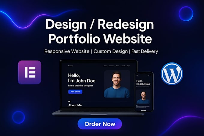 create a professional wordpress portfolio website design