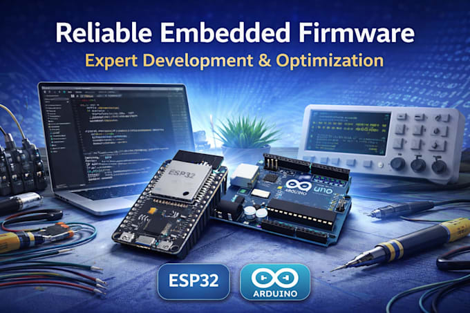 program esp32, arduino, stm32 and develop embedded firmware