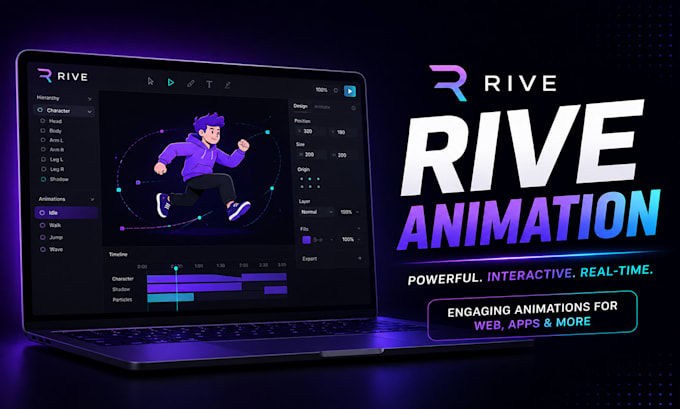 create custom  rive animation for web or app
