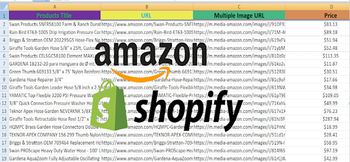 scrape data from ecommerce websites amazon ebay shopify