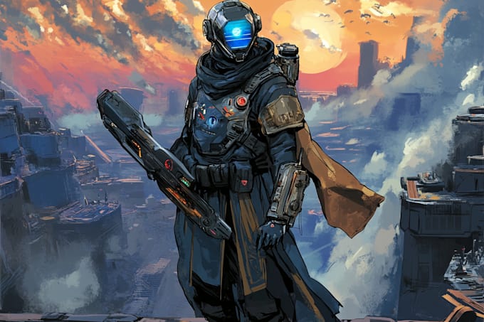 Draw a sci fi character illustration or sci fi character by Horeokoux ...