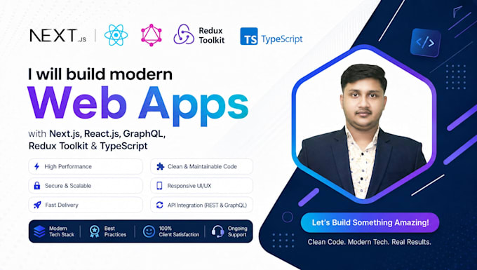 build modern web app using next js, react js, typescript and graphql