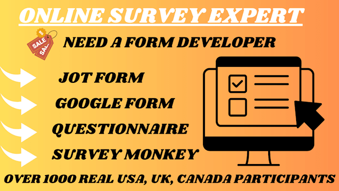 Design online survey online form questionnaire to 1000 targeted ...