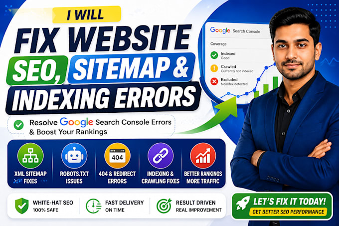 fix your website SEO, sitemap, and indexing errors