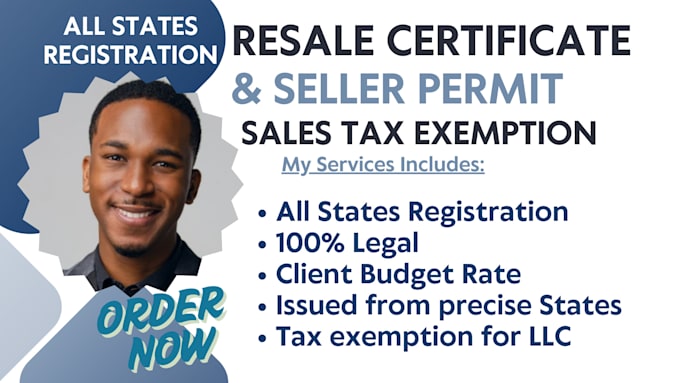 Get resale certificate seller permit tax exemption in us states by