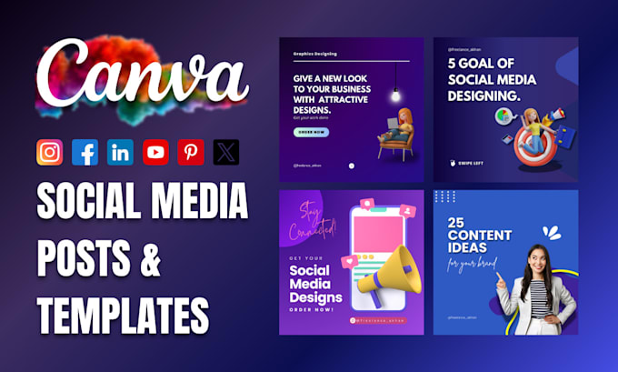 design any canva design for you in editable canva templates