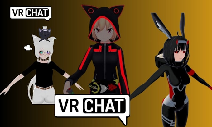 upload vrc avatar, vrchat world, VR character and VR game for vtube or unity
