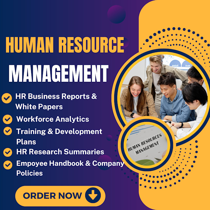 provide hrm research, reports, tasks, and content writing