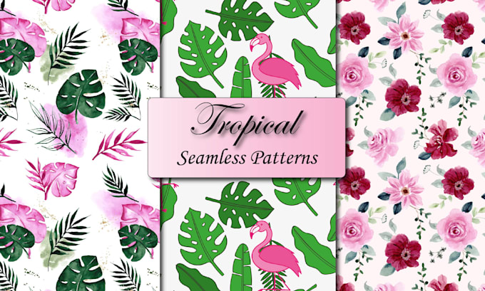 design seamless tropical pattern design