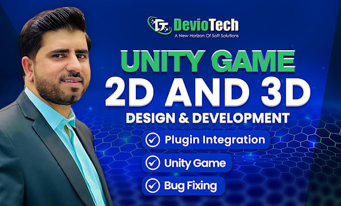 design and develop 2d, 3d games in unity for mobile and PC