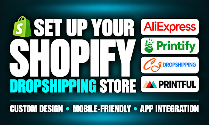 setup shopify design shopify dropshipping  redesign shopify store custom website