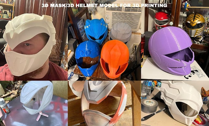 design wearable 3d printable helmet 3d mask 3d armor 3d cosplay props model