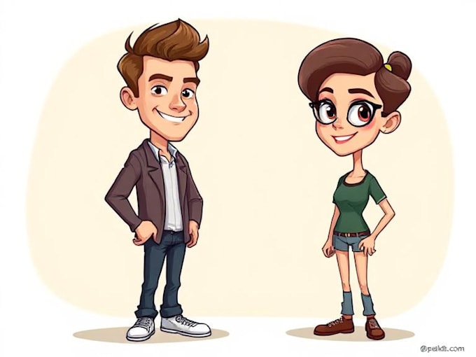 draw avatar in eye catching vector caricature portrait