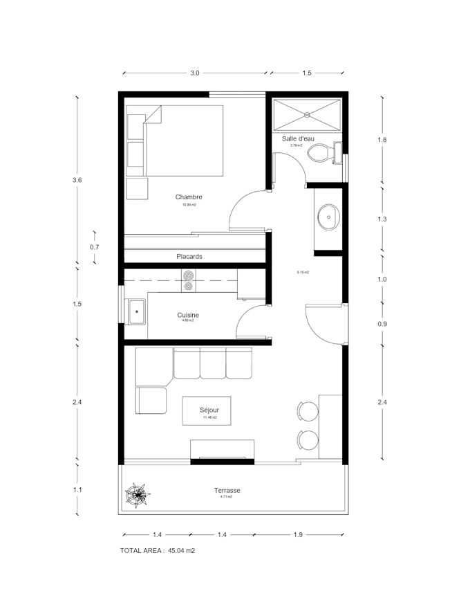 draw architectural floor plans in auto cad 2d
