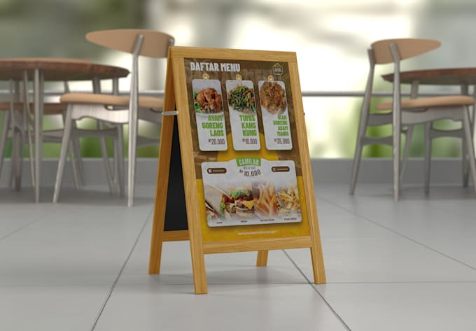 create custom design printable digital restaurant menu