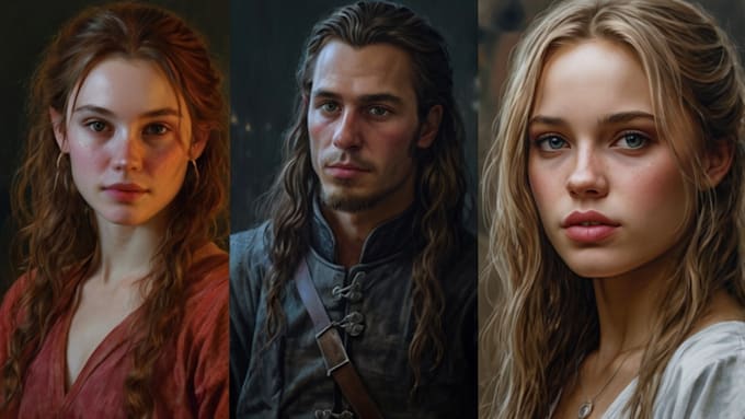 paint a realistic or fantasy portrait