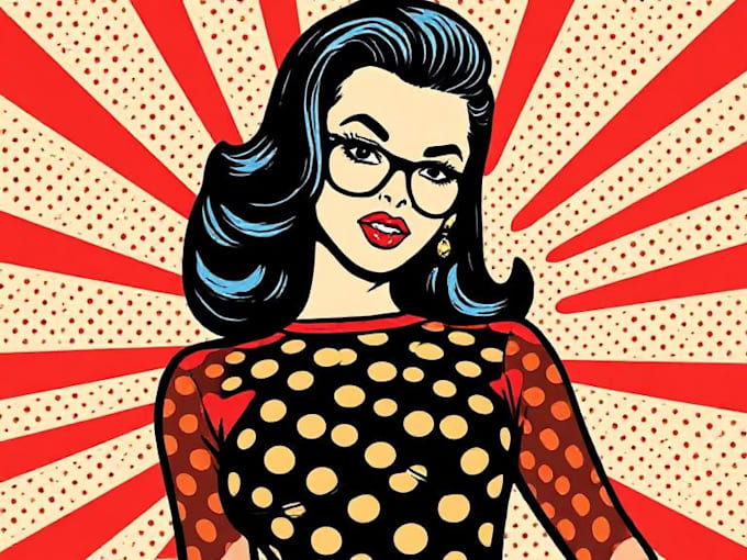 illustrate pop art or roy lichtenstein style