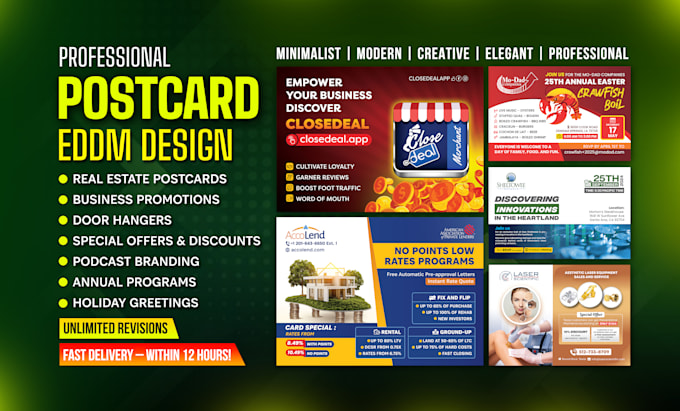 postcard design single or double sided