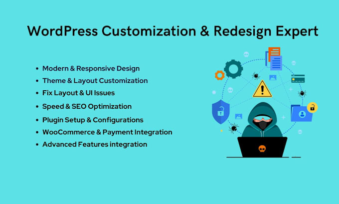 customize, redesign and optimize your wordpress website