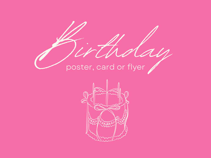 design birthday flyer, card ou poster