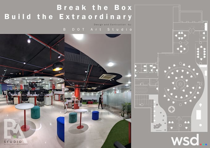 design modern commercial and office interior workspace