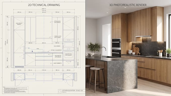 create kitchen cabinet plans, layouts, and 3d cabinet renderings
