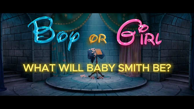 create a custom disney gender reveal video