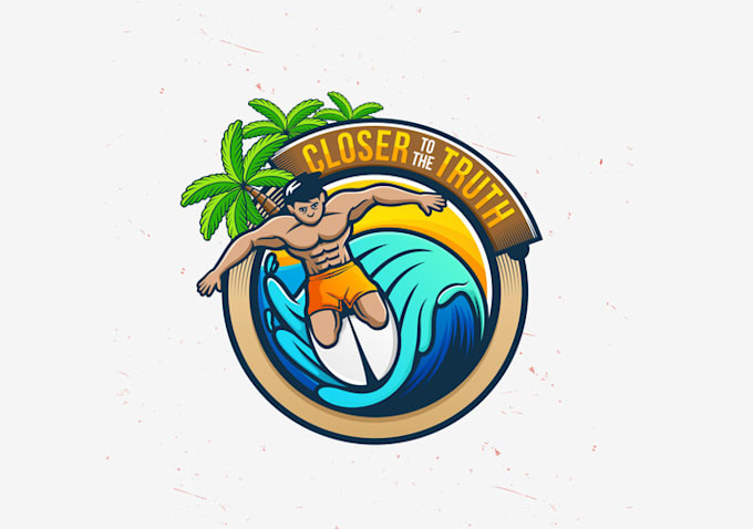 design unique truth surfing logo