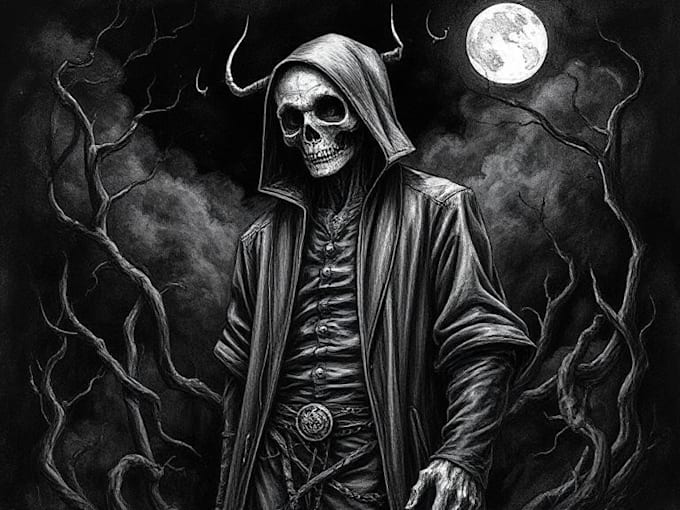 draw a custom dark surrealism for apparel