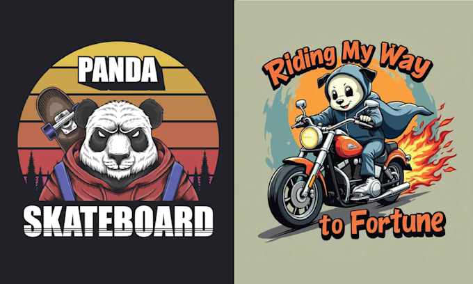 design mascot biker panda logo